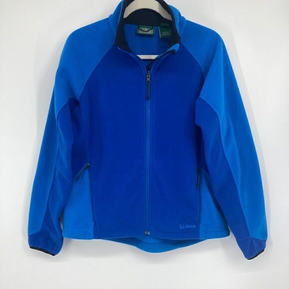 L.L.Bean Women’s Full Zip /2 Color Blue Sweatshirts Size L - Picture 1 of 8